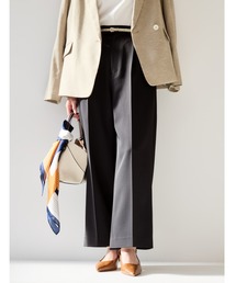 COHINA（コヒナ）の「とろみワンタックストレートパンツ 【低身長・小柄女性】（スラックス）」