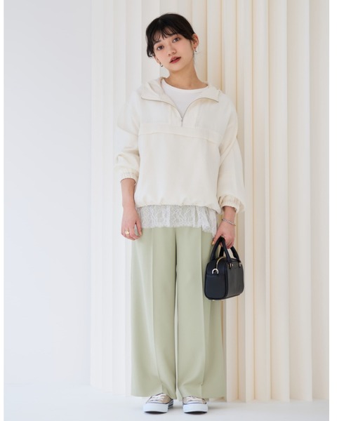 COHINA(コヒナ)の「とろみワンタックストレートパンツ 【低身長・小柄女性】(スラックス・レディース・ブラック/ホワイト/グリーン/ベージュ・XS-Short/S-Short/M-Short/XS-Regular/S-Regular/M-Regular)」の21枚目の写真
