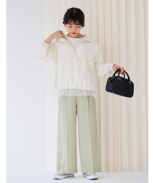 COHINA(コヒナ)の「とろみワンタックストレートパンツ 【低身長・小柄女性】(スラックス・レディース・ブラック/ホワイト/グリーン/ベージュ・XS-Short/S-Short/M-Short/XS-Regular/S-Regular/M-Regular)」の22枚目の写真