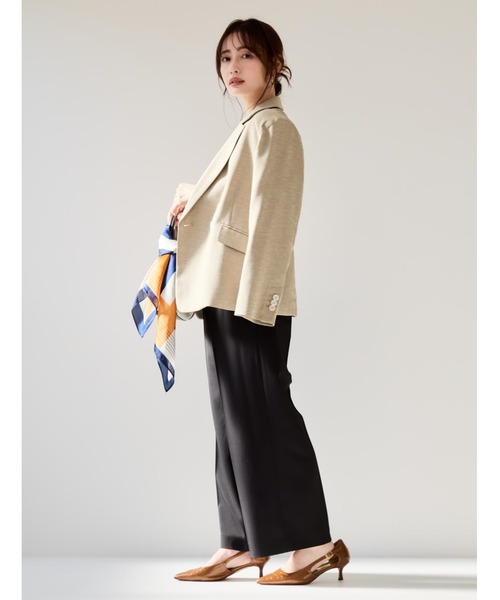 COHINA(コヒナ)の「とろみワンタックストレートパンツ 【低身長・小柄女性】(スラックス・レディース・ブラック/ホワイト/グリーン/ベージュ・XS-Short/S-Short/M-Short/XS-Regular/S-Regular/M-Regular)」の11枚目の写真