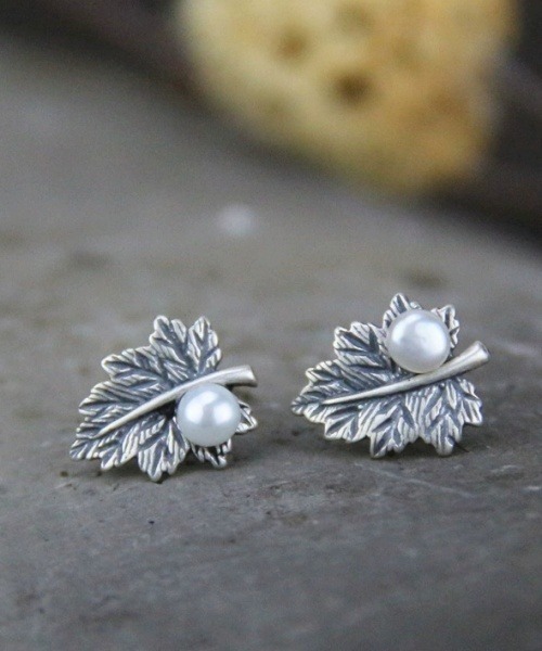 F&D : Shizuku Leaf pierce S925