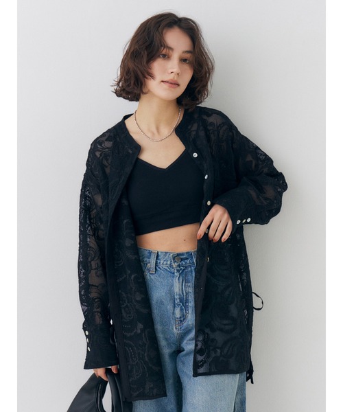 Ungrid（アングリッド）の「ダブルストラップブラトップ（キャミソール・レディース・ブラック/アイボリー・FREE）」の5枚目の写真