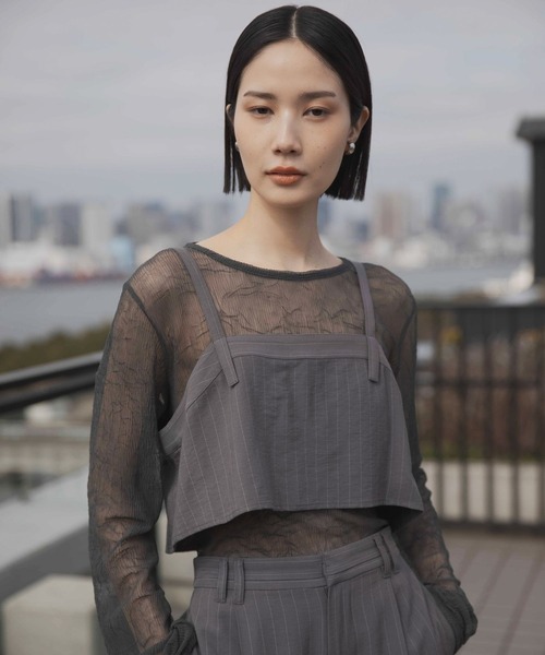 LEPSIM（レプシィム）の「《オフィスライン》ビスチェ　645359（キャミソール・レディース・ベージュ/グレー/チャコールグレー・FREE）」の2枚目の写真