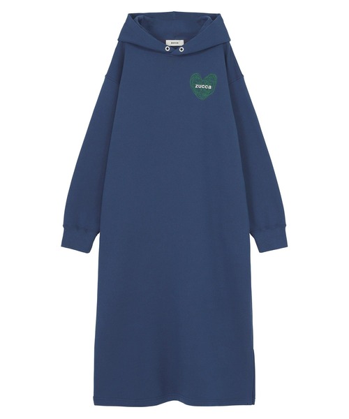 ZUCCa(ズッカ)の「HEART LOGO SWEATSHIRT(ワンピース・レディース・ブラック/グレー/ブルー・M size)」の3枚目の写真