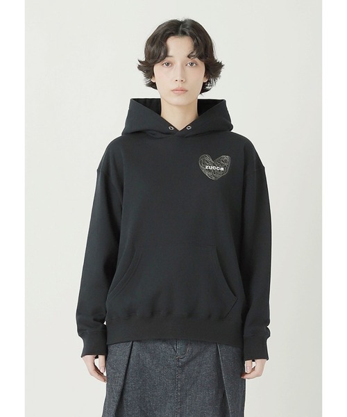 ZUCCa(ズッカ)の「HEART LOGO SWEATSHIRT(ワンピース・レディース・ブラック/グレー/ブルー・M size)」の1枚目の写真