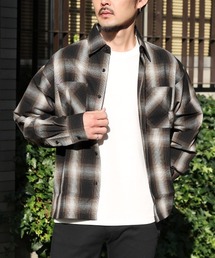 LUXSTYLE | オンブレチェック長袖シャツ(シャツ/ブラウス)