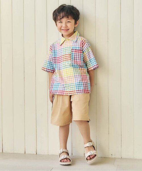 apres les cours（アプレレクール）の「アソートタックショートパンツ（その他パンツ・キッズ・グレー/ベージュ/チャコール/インディゴブルー・90/100/110/120/130/80）」の7枚目の写真