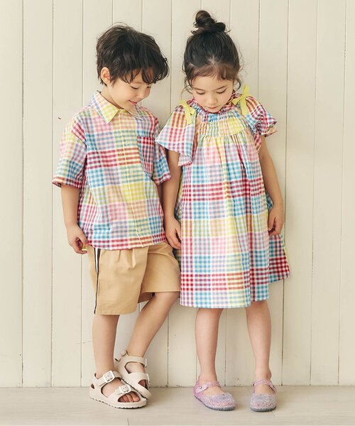 apres les cours（アプレレクール）の「アソートタックショートパンツ（その他パンツ・キッズ・グレー/ベージュ/チャコール/インディゴブルー・90/100/110/120/130/80）」の9枚目の写真