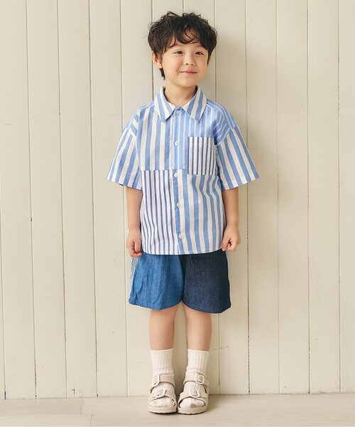 apres les cours（アプレレクール）の「アソートタックショートパンツ（その他パンツ・キッズ・グレー/ベージュ/チャコール/インディゴブルー・90/100/110/120/130/80）」の17枚目の写真