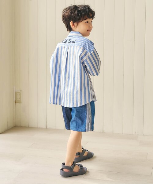 apres les cours（アプレレクール）の「アソートタックショートパンツ（その他パンツ・キッズ・グレー/ベージュ/チャコール/インディゴブルー・90/100/110/120/130/80）」の18枚目の写真