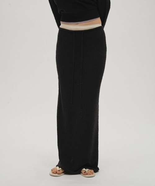 TODAYFUL（トゥデイフル）の「TODAYFUL Miniboucle Knit Skirt（スカート・レディース・ダークブラウン/ダークグレー・36/38）」の9枚目の写真