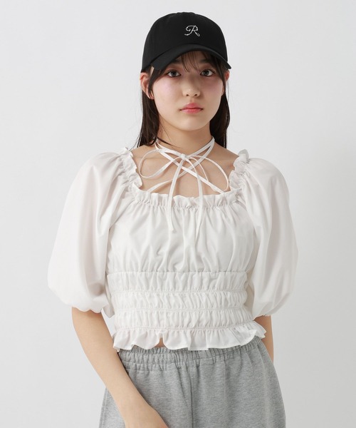 repipi armario（レピピ アルマリオ）の「ラインストーンキャップ（キャップ・キッズ・オフホワイト/ブラック・FREE）」の21枚目の写真