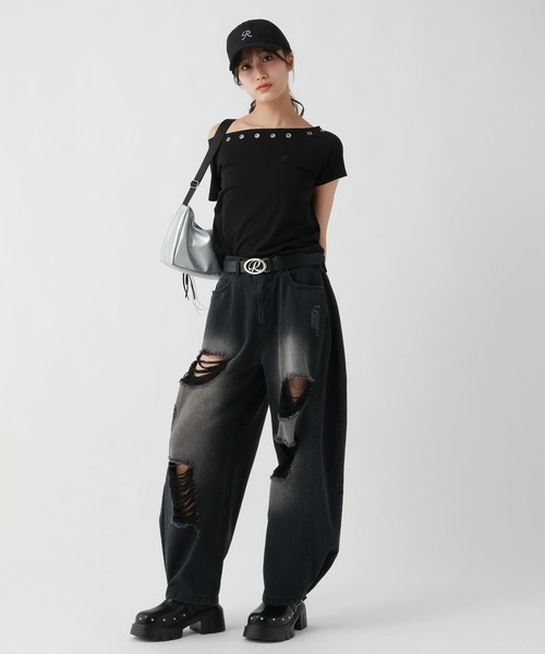 repipi armario（レピピ アルマリオ）の「ラインストーンキャップ（キャップ・キッズ・オフホワイト/ブラック・FREE）」の3枚目の写真