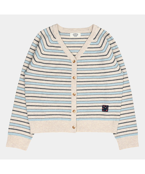 PIGMENT（ピグメント）の「ダンVカラーガーディガン (ZYCD251217)（カーディガン/ボレロ・レディース・ネイビー/オートミール/グリーン・FREE）」の2枚目の写真