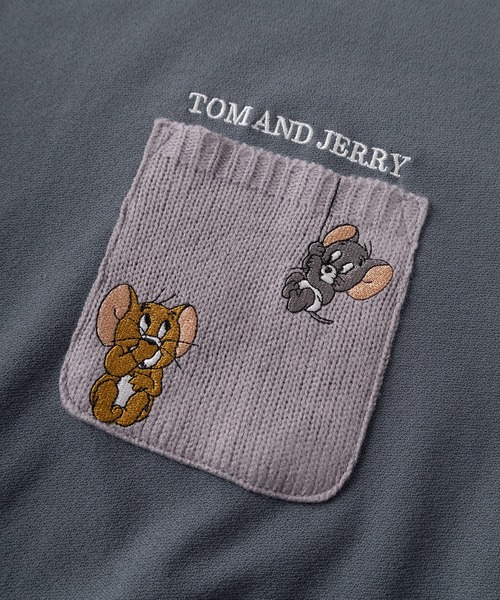 Tom&Jerry(トムアンドジェリー)の「【71】【TOM&JERRY/トムとジェリー】梨地 クールマックス ニットポケット刺繍 クルーネックTシャツ/ドローコード付/ユニセックス/レディース/メンズ(Tシャツ/カットソー・レディース・ブルー/チャコールグレー/ホワイト/ベージュ・M/L/XL)」の8枚目の写真