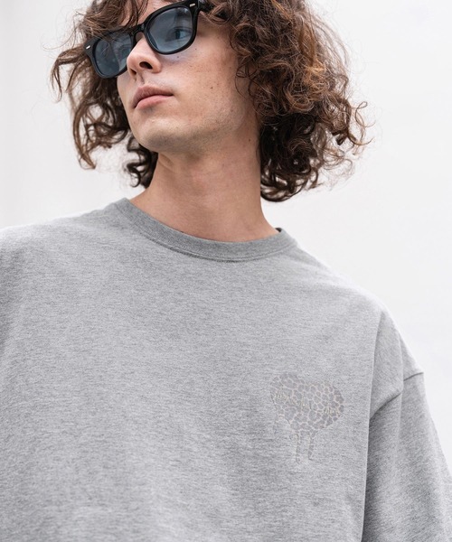 CAMBIO(カンビオ)の「mt10414- ビッグシルエットプリントT(Reopard Heart) Tシャツ(2601127MCB)(Tシャツ/カットソー・メンズ・ブラック/ホワイト/ミックスグレー・S/XL/L/M)」の1枚目の写真