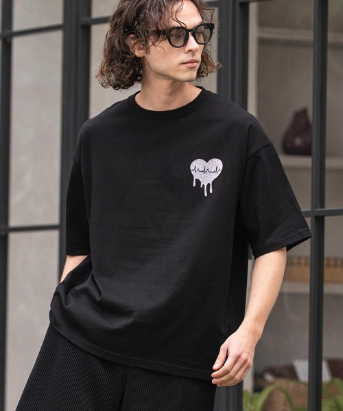 CAMBIO(カンビオ)の「mt10414- ビッグシルエットプリントT(Reopard Heart) Tシャツ(2601127MCB)(Tシャツ/カットソー・メンズ・ブラック/ホワイト/ミックスグレー・S/XL/L/M)」の4枚目の写真