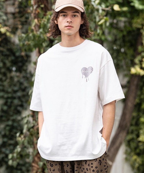CAMBIO(カンビオ)の「mt10414- ビッグシルエットプリントT(Reopard Heart) Tシャツ(2601127MCB)(Tシャツ/カットソー・メンズ・ブラック/ホワイト/ミックスグレー・S/XL/L/M)」の9枚目の写真