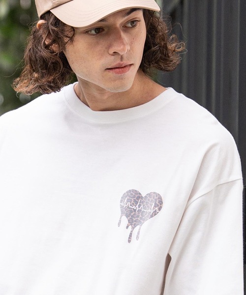 CAMBIO(カンビオ)の「mt10414- ビッグシルエットプリントT(Reopard Heart) Tシャツ(2601127MCB)(Tシャツ/カットソー・メンズ・ブラック/ホワイト/ミックスグレー・S/XL/L/M)」の11枚目の写真