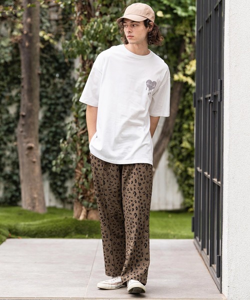 CAMBIO(カンビオ)の「mt10414- ビッグシルエットプリントT(Reopard Heart) Tシャツ(2601127MCB)(Tシャツ/カットソー・メンズ・ブラック/ホワイト/ミックスグレー・S/XL/L/M)」の12枚目の写真
