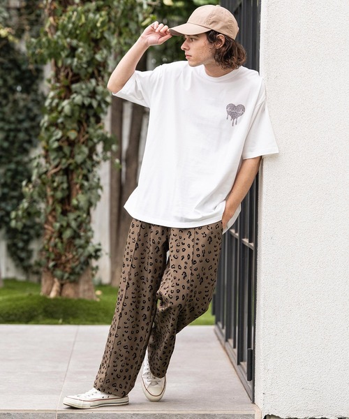 CAMBIO(カンビオ)の「mt10414- ビッグシルエットプリントT(Reopard Heart) Tシャツ(2601127MCB)(Tシャツ/カットソー・メンズ・ブラック/ホワイト/ミックスグレー・S/XL/L/M)」の13枚目の写真