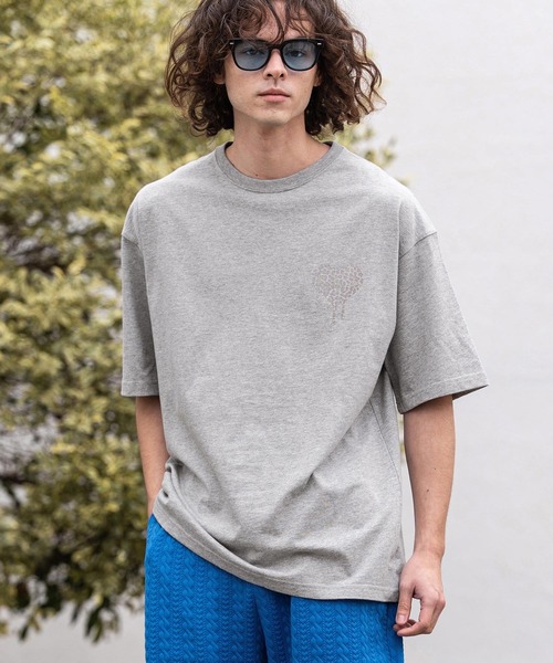 CAMBIO(カンビオ)の「mt10414- ビッグシルエットプリントT(Reopard Heart) Tシャツ(2601127MCB)(Tシャツ/カットソー・メンズ・ブラック/ホワイト/ミックスグレー・S/XL/L/M)」の16枚目の写真