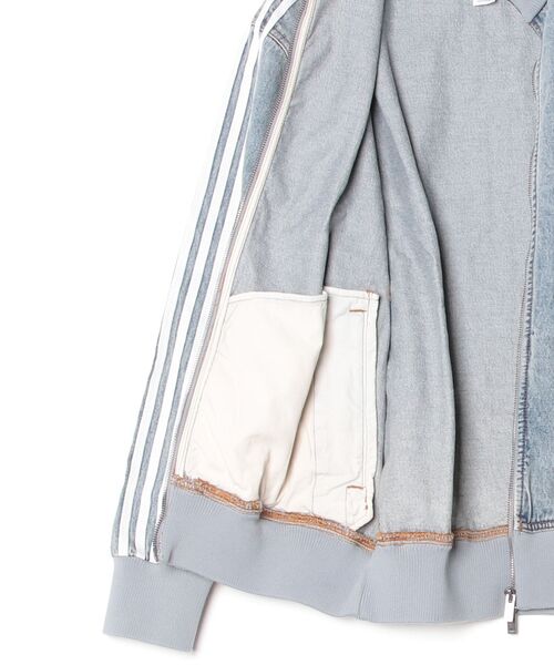 adidas（アディダス）の「デニム ファイヤーバード トラックトップ atmos（ジャージ） / アディダスオリジナルス adidas Originals（デニムジャケット・メンズ・ブルー・LARGE/X-LARGE/3XL/XX-SMALL/X-SMALL/MEDIUM/SMALL/XX-LARGE）」の9枚目の写真