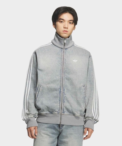 adidas（アディダス）の「デニム ファイヤーバード トラックトップ atmos（ジャージ） / アディダスオリジナルス adidas Originals（デニムジャケット・メンズ・ブルー・LARGE/X-LARGE/3XL/XX-SMALL/X-SMALL/MEDIUM/SMALL/XX-LARGE）」の3枚目の写真