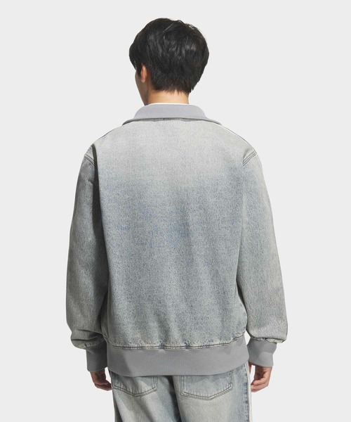 adidas（アディダス）の「デニム ファイヤーバード トラックトップ atmos（ジャージ） / アディダスオリジナルス adidas Originals（デニムジャケット・メンズ・ブルー・LARGE/X-LARGE/3XL/XX-SMALL/X-SMALL/MEDIUM/SMALL/XX-LARGE）」の4枚目の写真