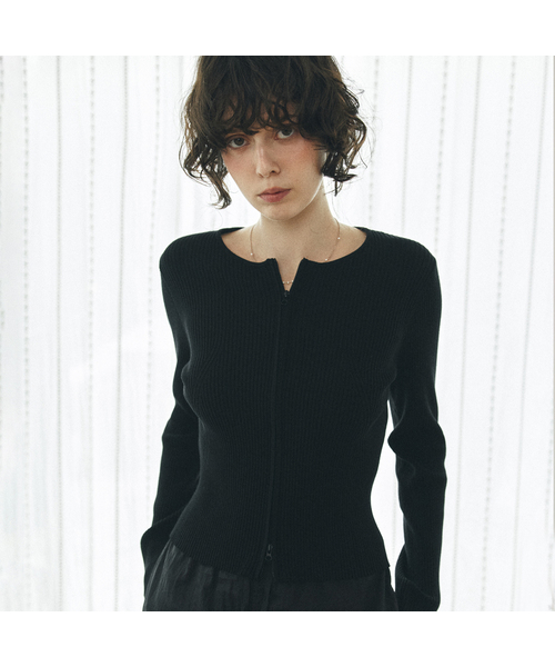 VANONE ATELIER(バノンアトリエ)の「KN4286 ツーウェイクローザー ニット_ブラック(カーディガン/ボレロ・レディース・ブラック・FREE)」の1枚目の写真
