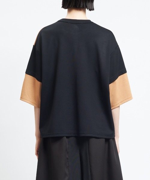 gomme（ゴム）の「ポンチ切替Ｔ（Tシャツ/カットソー・レディース・ブラック/チャコールグレー/トップグレー・MEDIUM）」の16枚目の写真