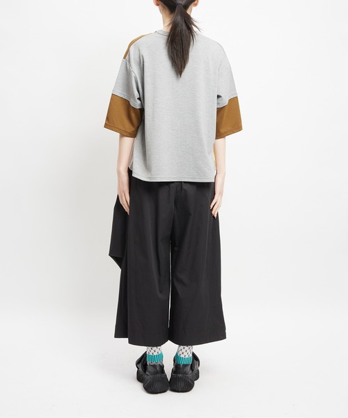 gomme（ゴム）の「ポンチ切替Ｔ（Tシャツ/カットソー・レディース・ブラック/チャコールグレー/トップグレー・MEDIUM）」の13枚目の写真