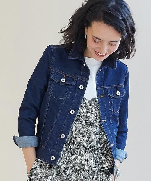 green label relaxing（グリーンレーベルリラクシング）の「◆CB C Gジャン◆（デニムジャケット・レディース・ネイビー/ロイヤルブルー/コバルトブルー・38/40/42/36）」の2枚目の写真