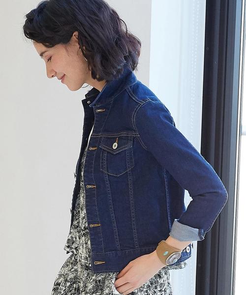 green label relaxing（グリーンレーベルリラクシング）の「◆CB C Gジャン◆（デニムジャケット・レディース・ネイビー/ロイヤルブルー/コバルトブルー・38/40/42/36）」の4枚目の写真