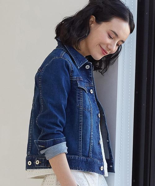 green label relaxing（グリーンレーベルリラクシング）の「◆CB C Gジャン◆（デニムジャケット・レディース・ネイビー/ロイヤルブルー/コバルトブルー・38/40/42/36）」の5枚目の写真