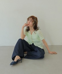 CLEIO（クレイオ）の「【CLEIO】シャーリングライクリブ半袖カーディガン（カーディガン/ボレロ）」