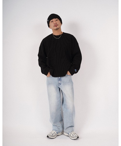 #Re:room(リルーム)の「ダメージワッフルロングスリーブ(Tシャツ/カットソー・メンズ・ライトベージュ/ブラック/オフホワイト・FREE)」の5枚目の写真