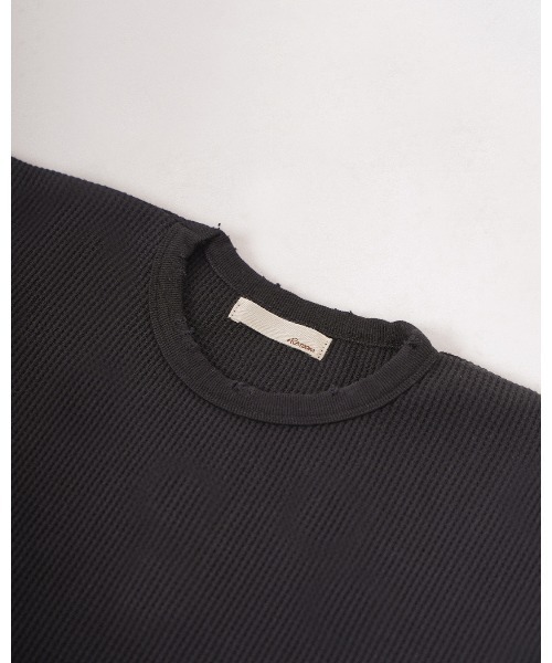 #Re:room(リルーム)の「ダメージワッフルロングスリーブ(Tシャツ/カットソー・メンズ・ライトベージュ/ブラック/オフホワイト・FREE)」の8枚目の写真