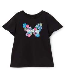 ANNA SUI mini（アナスイ・ミニ）の「【人気商品再入荷】【直営店で取り扱い無し】チョウ花プリント半袖Tシャツ【接触冷感】（Tシャツ/カットソー）」