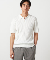 COMME CA ISM | ケーブルポロニット(ニット/セーター)