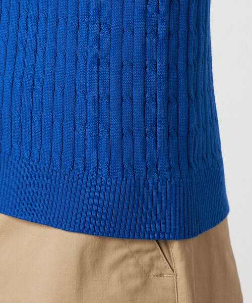 COMME CA ISM（コムサイズム）の「ケーブルポロニット（ニット/セーター・メンズ・ネイビー/ブルー/オフホワイト・MEDIUM/LARGE）」の19枚目の写真
