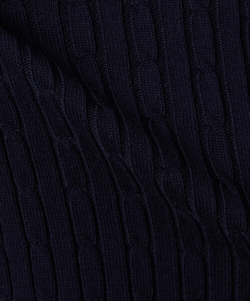 COMME CA ISM（コムサイズム）の「ケーブルポロニット（ニット/セーター・メンズ・ネイビー/ブルー/オフホワイト・MEDIUM/LARGE）」の21枚目の写真