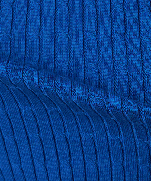 COMME CA ISM（コムサイズム）の「ケーブルポロニット（ニット/セーター・メンズ・ネイビー/ブルー/オフホワイト・MEDIUM/LARGE）」の22枚目の写真