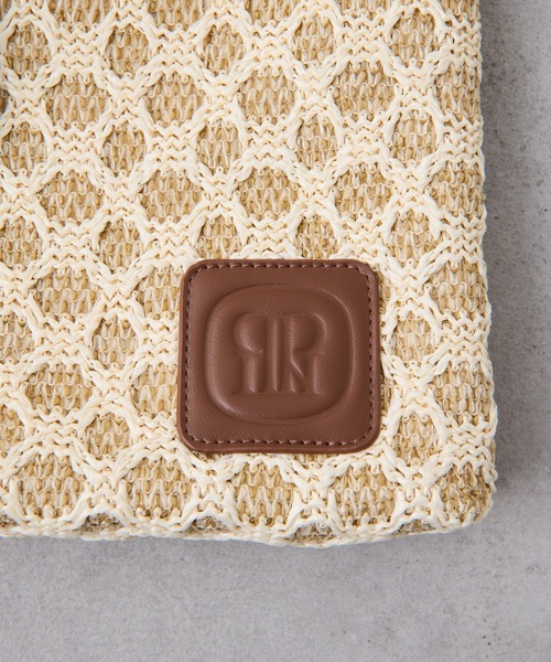 COLLAGE GALLARDAGALANTE(コラージュガリャルダガランテ)の「PAPILLONNER/ラフィアツインズバッグ/ポーチ付き(トートバッグ・レディース・キャメル/アイボリー・FREE)」の18枚目の写真