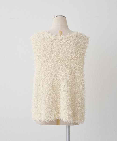 PUAL CE CIN(ピュアルセシン)の「リボンヤーンビスチェ(ニット/セーター・レディース・ブラック/アイボリー・FREE)」の18枚目の写真