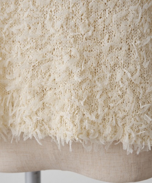 PUAL CE CIN(ピュアルセシン)の「リボンヤーンビスチェ(ニット/セーター・レディース・ブラック/アイボリー・FREE)」の20枚目の写真