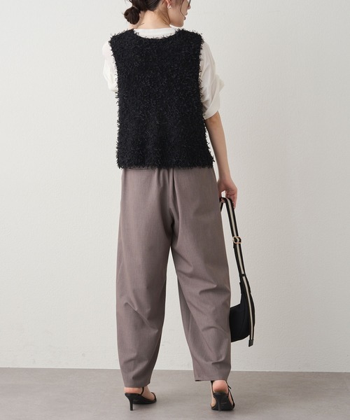 PUAL CE CIN(ピュアルセシン)の「リボンヤーンビスチェ(ニット/セーター・レディース・ブラック/アイボリー・FREE)」の14枚目の写真