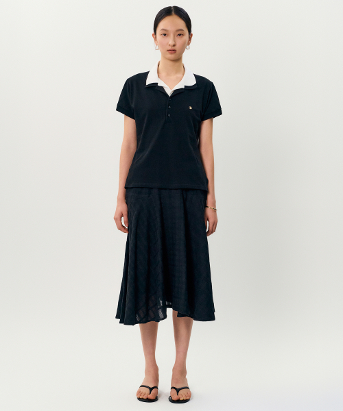 MAYVERU(メイバーユー)の「moraes pk t-shirt _ Black(Tシャツ/カットソー・レディース・その他・FREE)」の2枚目の写真