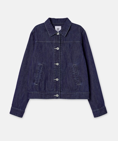 SEAGREEN(シーグリーン)の「SEAGREEN(シーグリーン) SUMMER DENIM TIGHT JACKET(デニムジャケット・レディース・ネイビー/ライトブルー・2/1)」の2枚目の写真