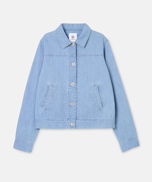 SEAGREEN(シーグリーン)の「SEAGREEN(シーグリーン) SUMMER DENIM TIGHT JACKET(デニムジャケット・レディース・ネイビー/ライトブルー・2/1)」の1枚目の写真